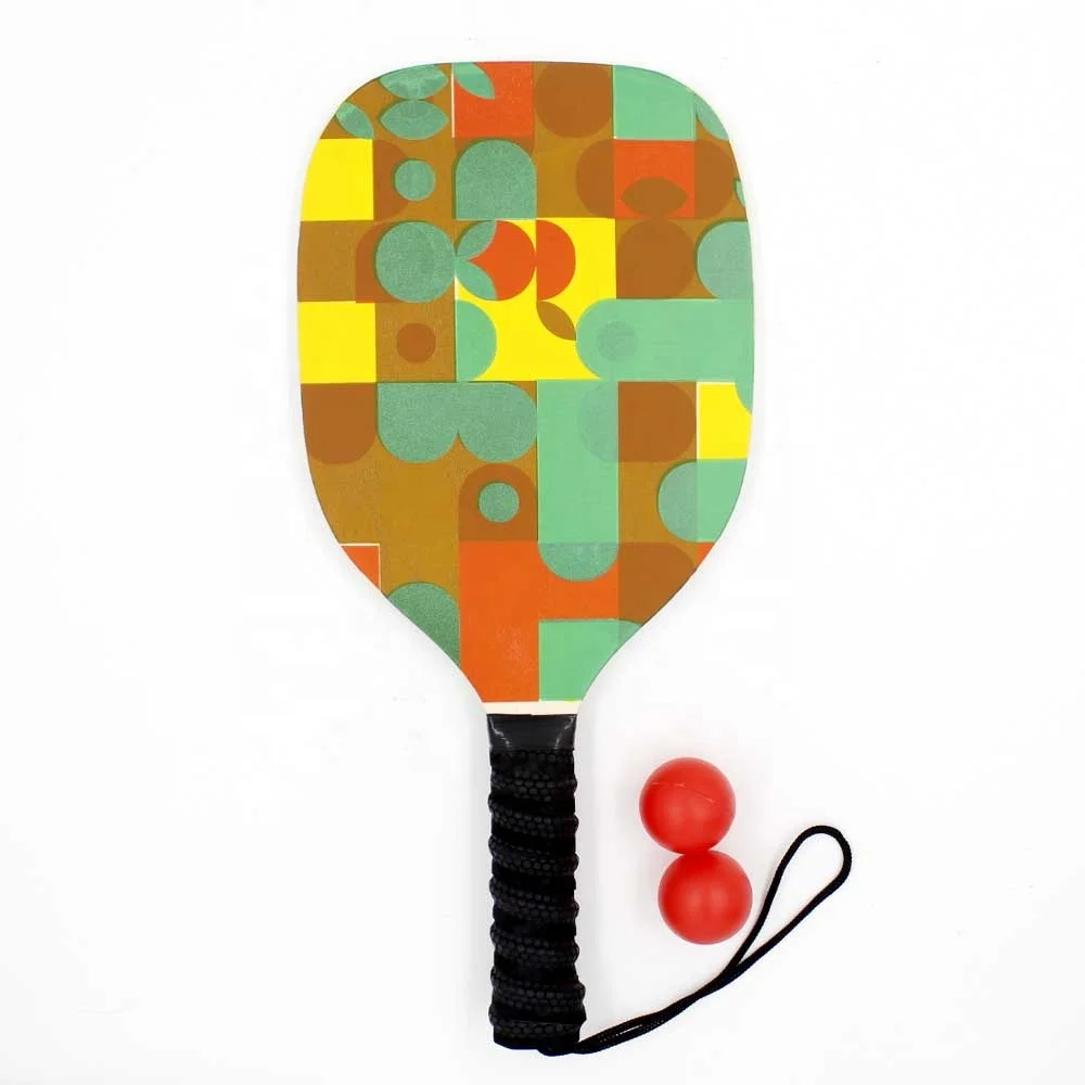 Padle Racket Ball Game OEM Design Your Own Tennis Racket Wooden Pickleball Paddle Racket Set