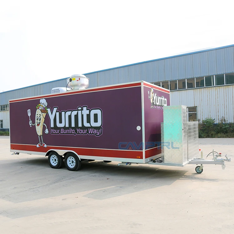 CAMPTRL Factory Price Fully Equipped Food Trailers Pizza Ice Cream Mobile Food Truck For Sale Usa Lunch Fast Food Car
