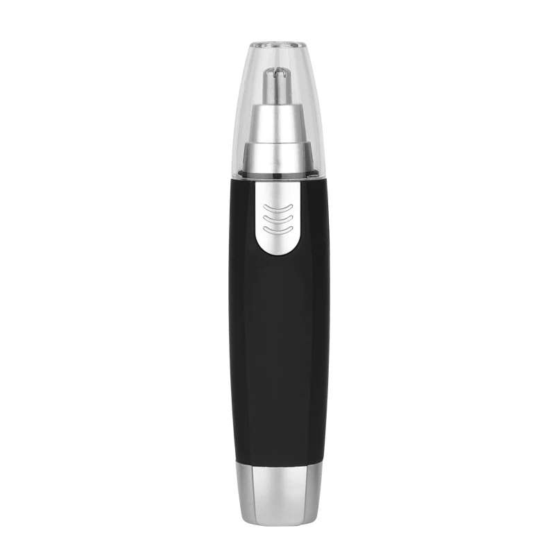 NZ-828  black & silver r bullet-shaped nose trimmer ear and nose hair trimmer ear and nose shaver