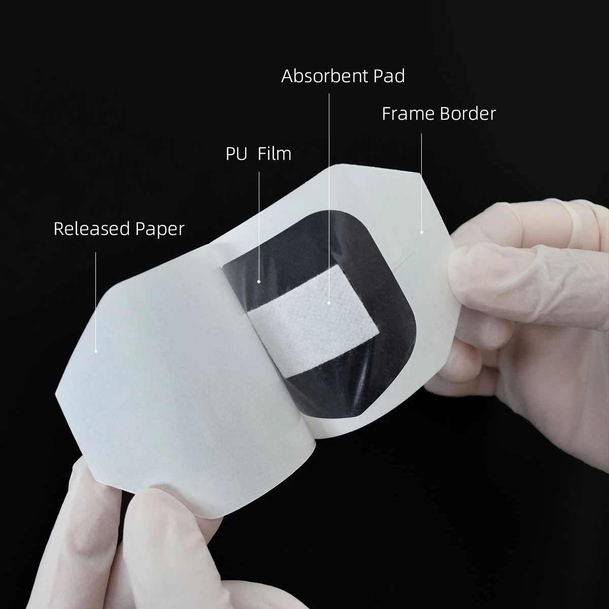 Medical Waterproof Transparent Film Dressing Adhesive Island Dressing