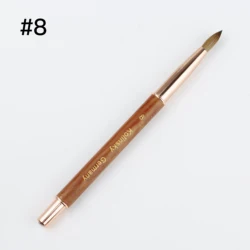 Germany custom soft thick wholesale design personalized wooden pure 100% kolinsky acrylic art nail brush