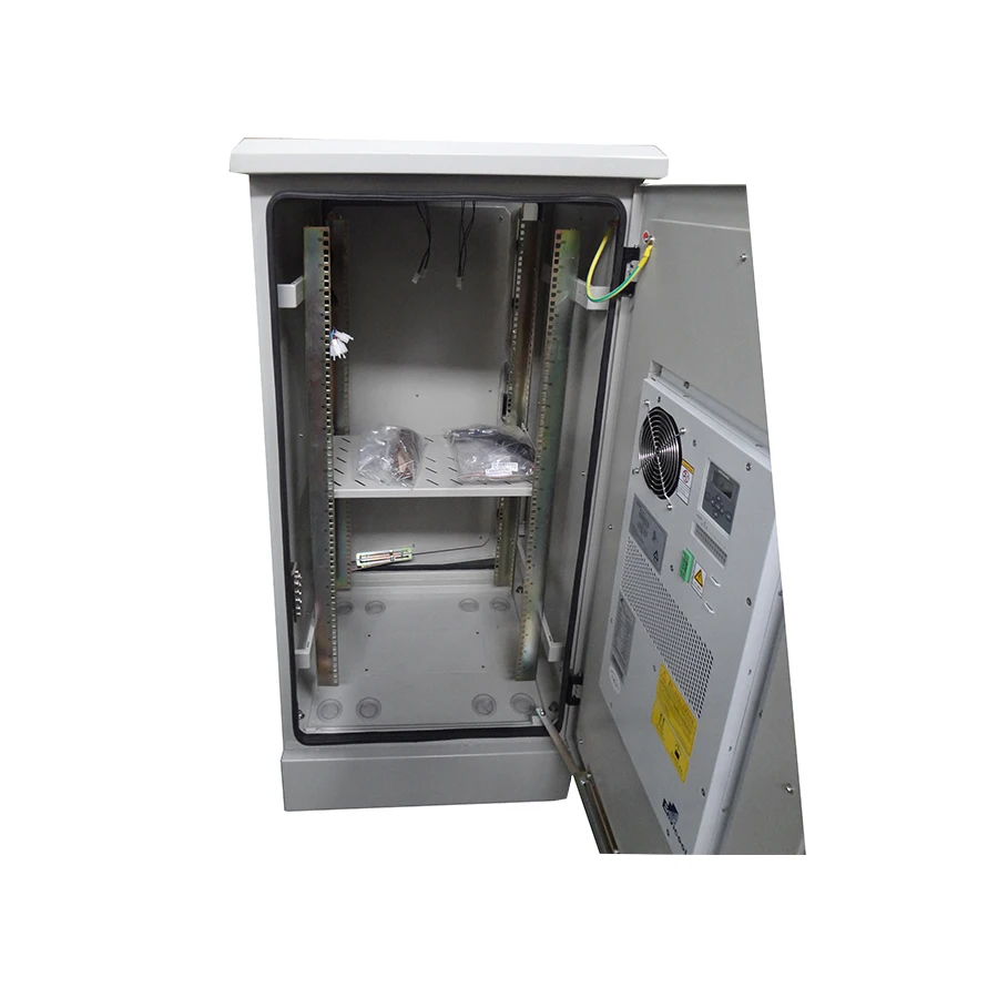 19' 27U Outdoor Street Cabinet with Air Conditioner Cooling System