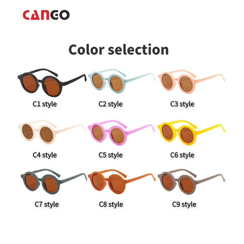 Custom Logo Rotundity Boys Summer Uv Protection Girls Glasses Multiple Colors Baby Kids Sunglasses Wholesale
