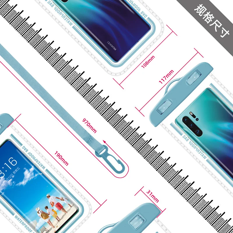 Waterproof Mobile Phone Case Packing Bags Cases Screen Touch Sport Swimming Cross Body Bag for Mobile Phone Sling Bag