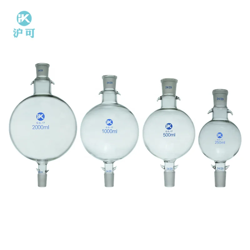 Huke 3.3 Borosilicate glass various capacity lab Storage Reservoir sphere for Chromatography Column