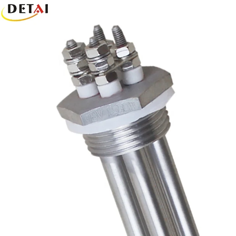 Нагревательный элемент из нержавеющей стали 48 в 1500 Вт DC, погружной нагревательный элемент для воды