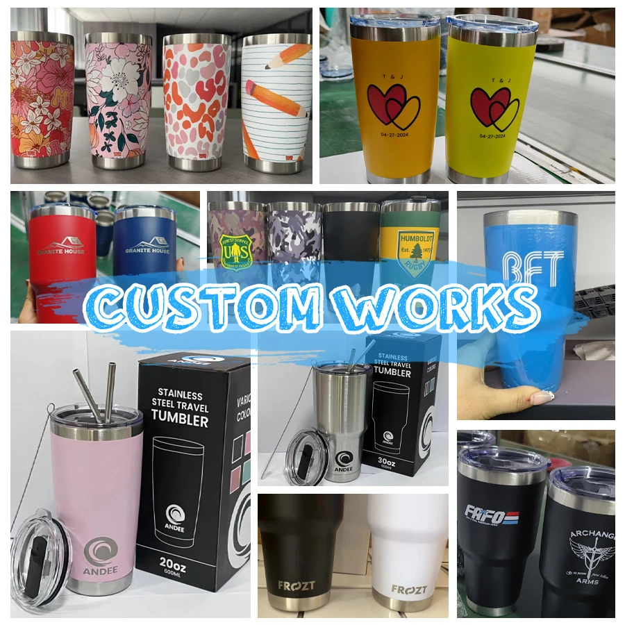 Custom Logo 30Oz Christmas Mug Powder Coated Double Wall Insulated Coffee Beer Travel Mug 20Oz  Stainless Steel Tumbler