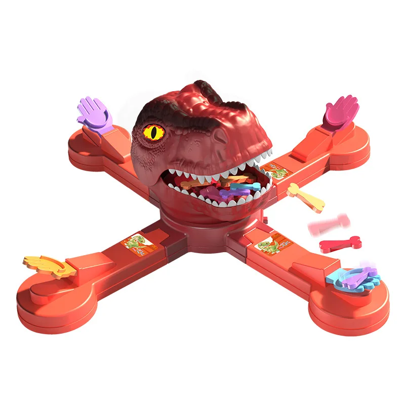 Electric Dinosaur Eating Bones Board Game Toy Preschool Education Challenge Game Dino Toys Funny Parent-Child Interactive Toys