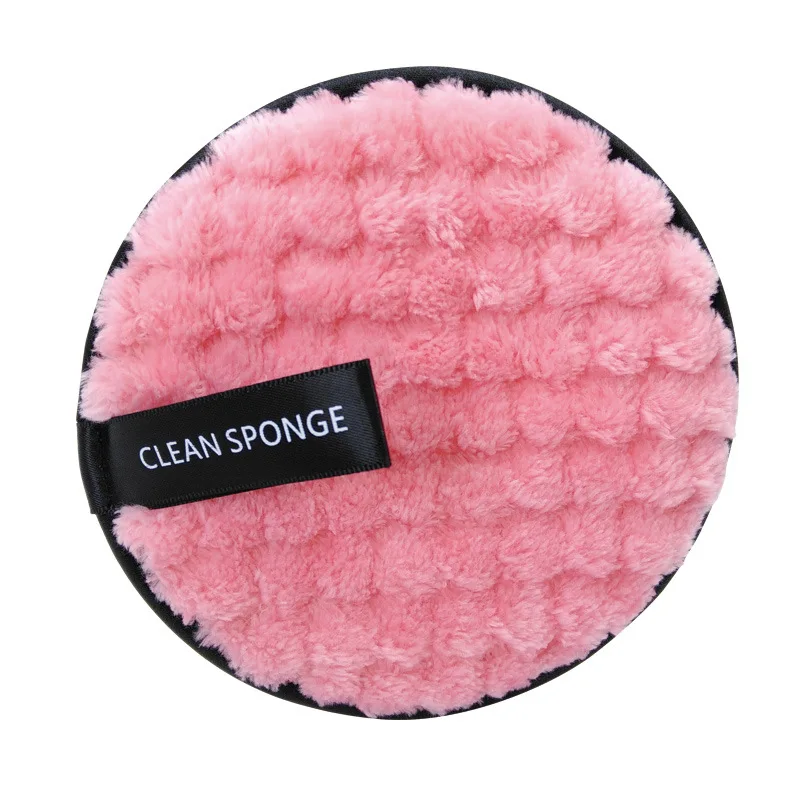 Private Color Round Cotton Makeup Remover Pad Reusable Face Cleansing Sponge Pad