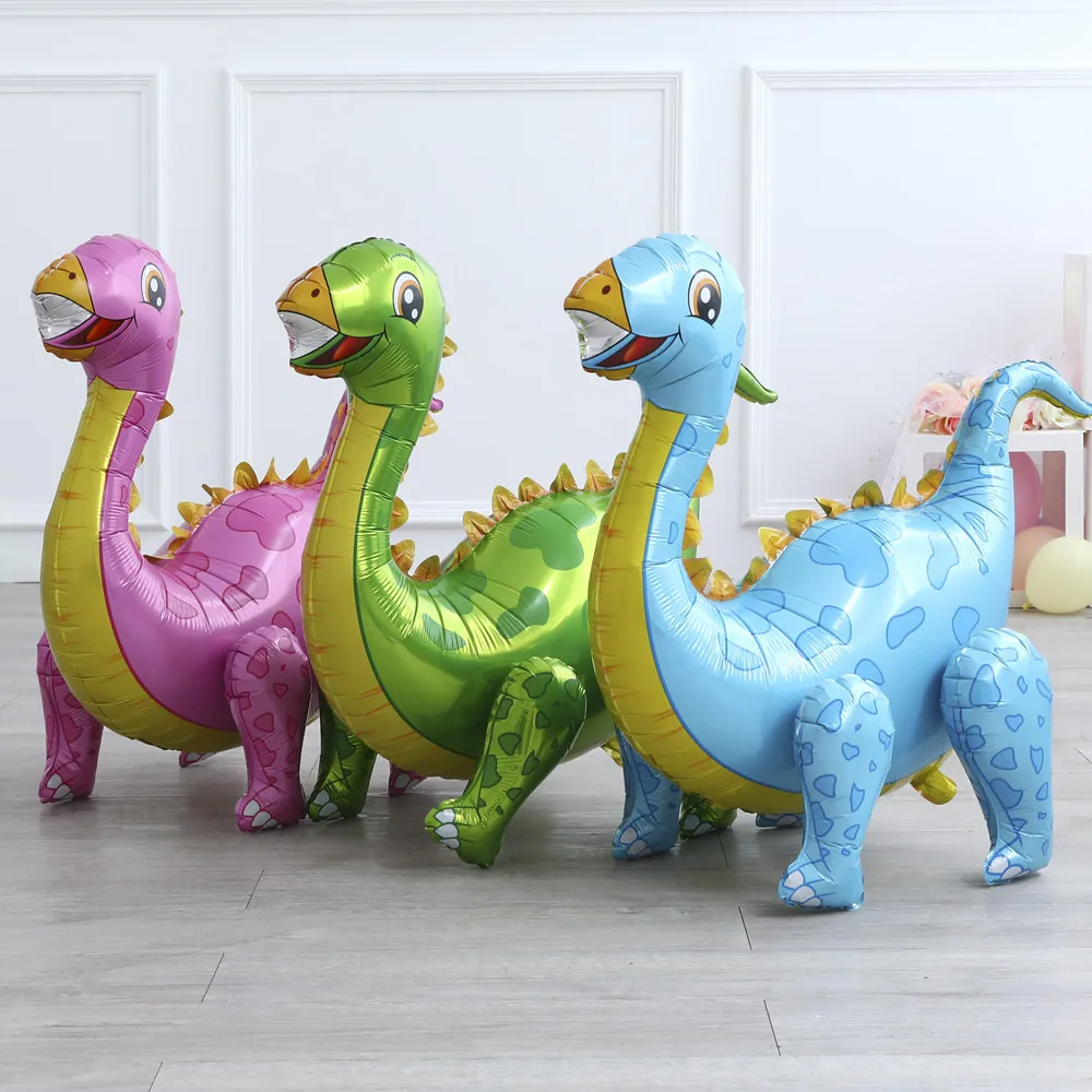 High Quality Self Standing 4D Dinosaur Balloon Animal Balloons Mylar Boy Toy Aluminum Foil Inflatable Balloon