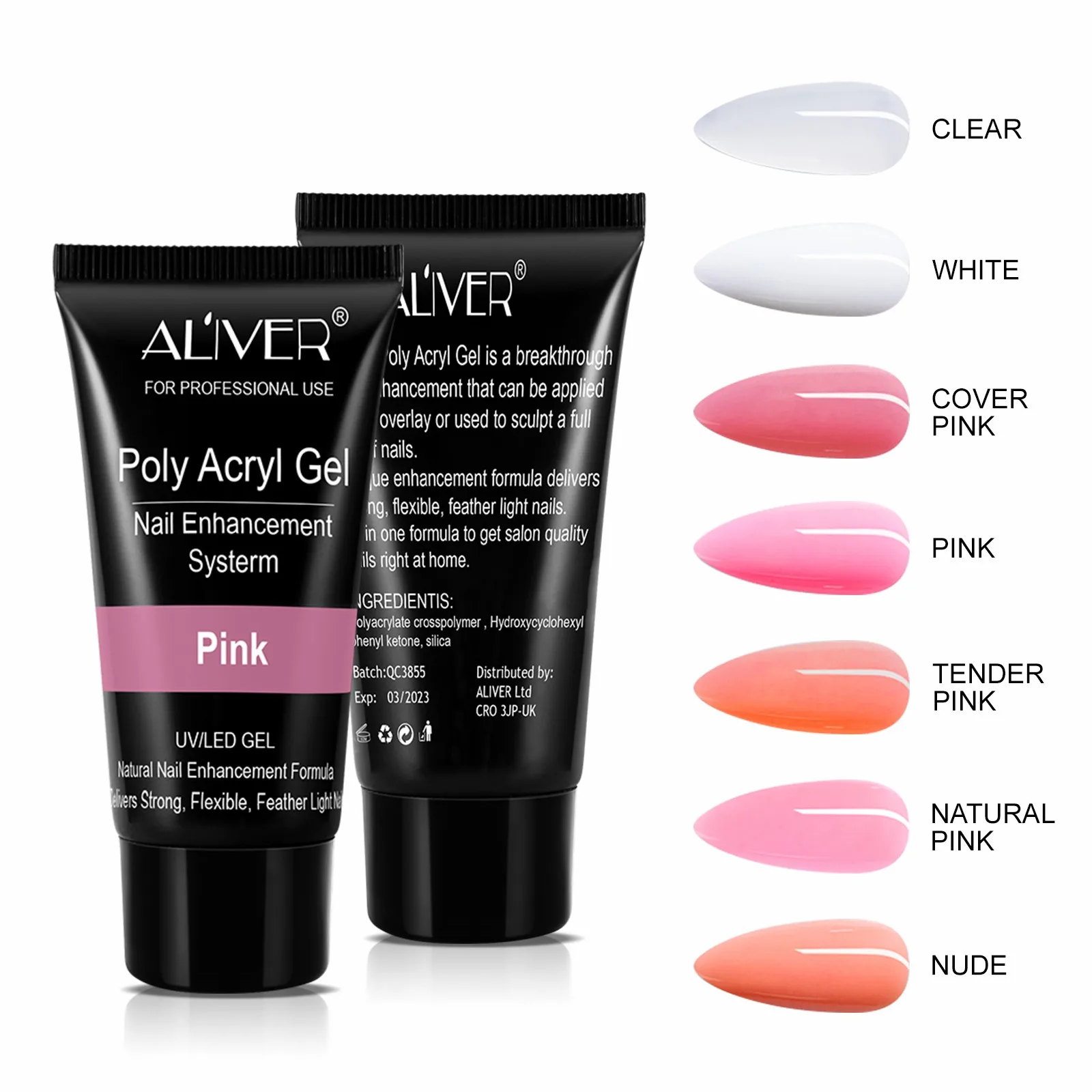 Профессиональный Полиакриловый гель для ногтей с фирменной этикеткой, удаляемый замачиванием светодиодный/УФ-гель для наращивания ногтей