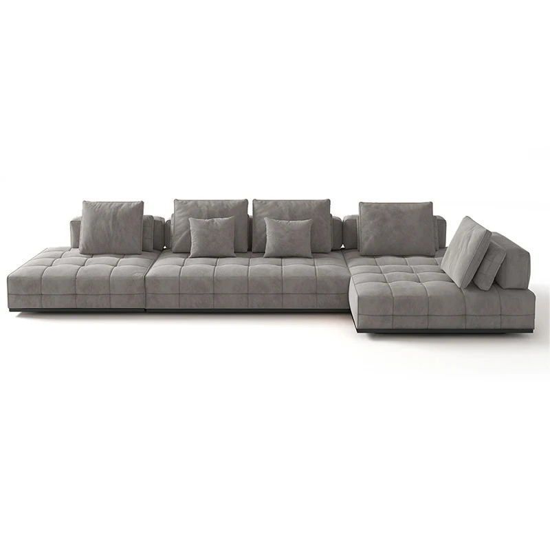 Living Room Leather Modular Modern Corner  Sectionals Couch L Shaped 3 Seater Sofa With Chaise