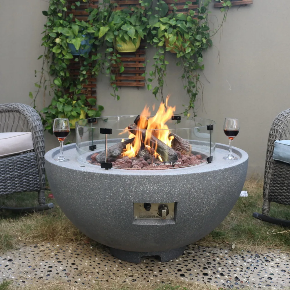 
Hot sale 36 inch Bowl shape Gas Firepit , 55,000 BTU Garden MGO garden heaters 