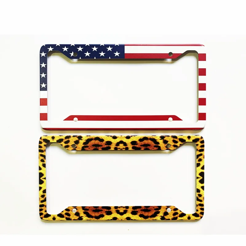 Manufacturer Custom Design UV Printing  Plastic License Plate Frame Aluminum License Plate Cover Car Plate Frame