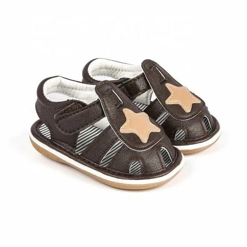 Star Infant Soft Rubber Non Slip Sole Sound Toddler Musical Squeaky Baby Sandals Shoes