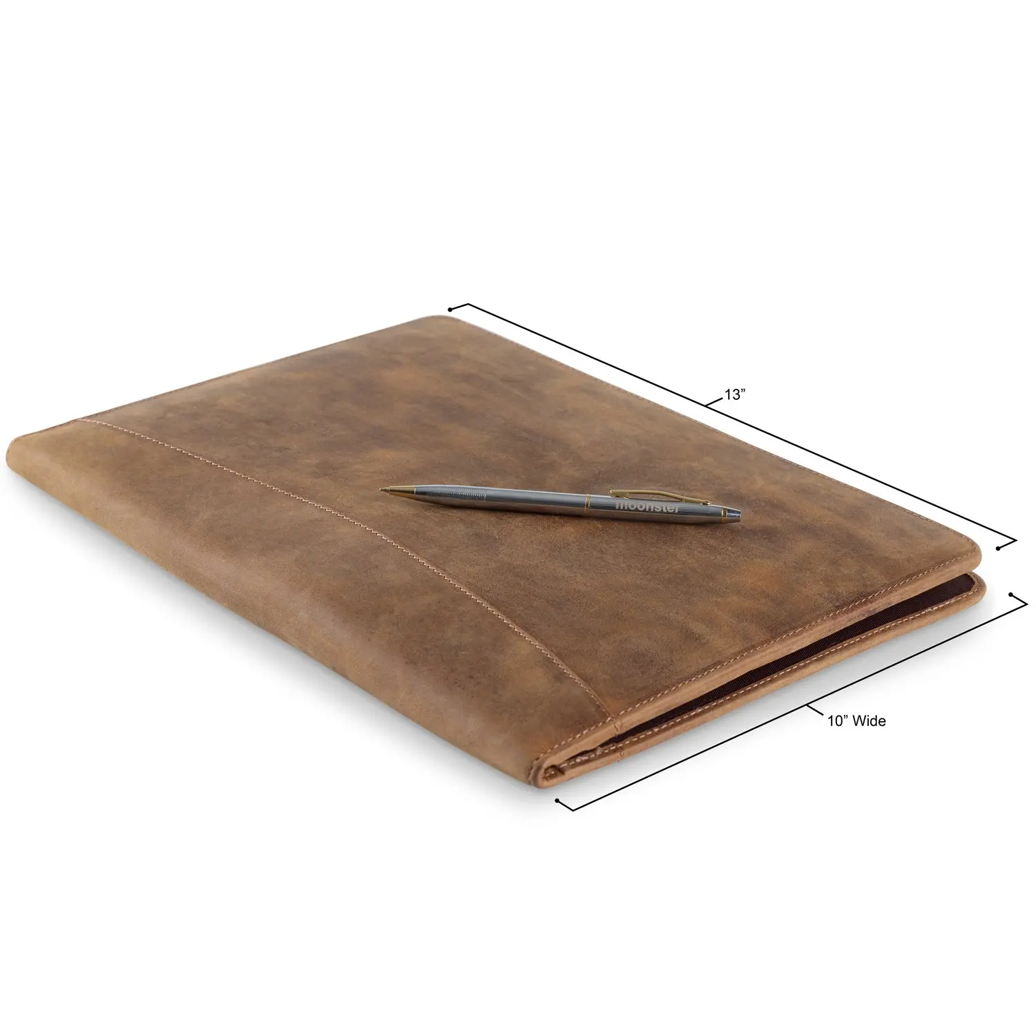 A4 Pu Leather Business Conference Portfolio File Folders With Card Pocket Custom Logo