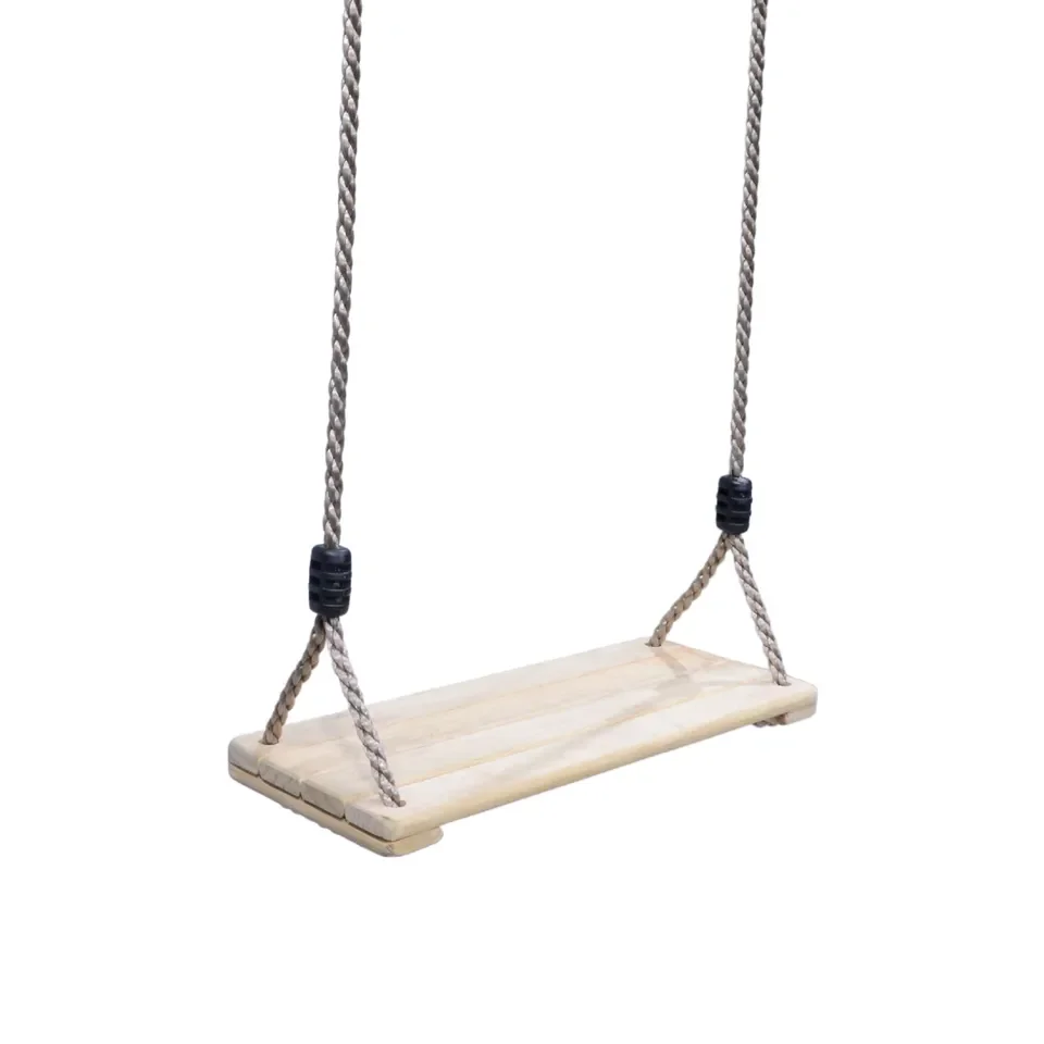 Factory Direct Sale Outdoor Garden Adjustable Rope High Quality Kids Durable Wooden Swing Board