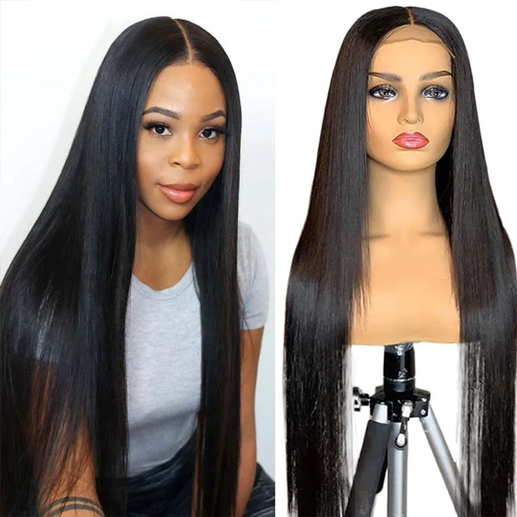 30 Inch Straight Full Swiss Hd Lace Frontal Wig Raw 100% Cambodian Virgin Remy Cuticle Aligned Human Hair Wig For Black Women