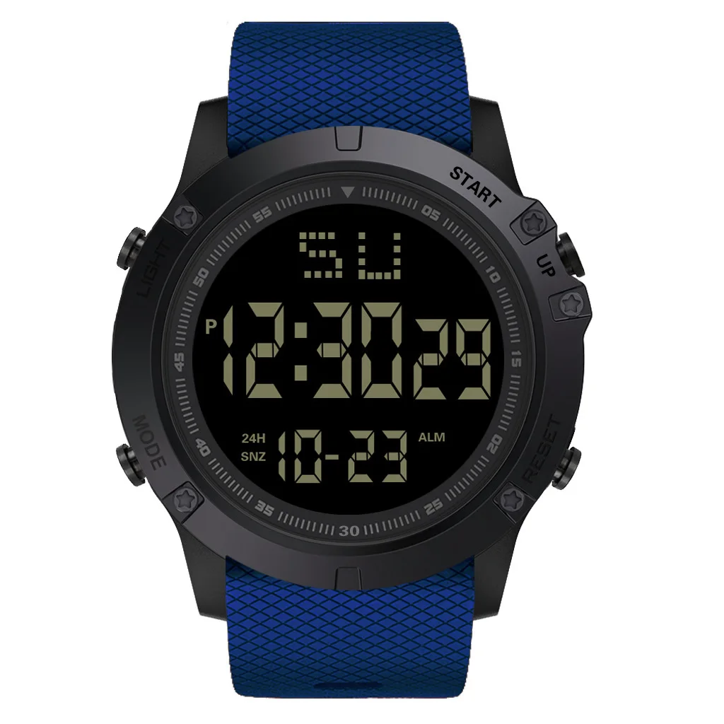 601Men Digital Watches Silicone Band Waterproof Women Wristwatch