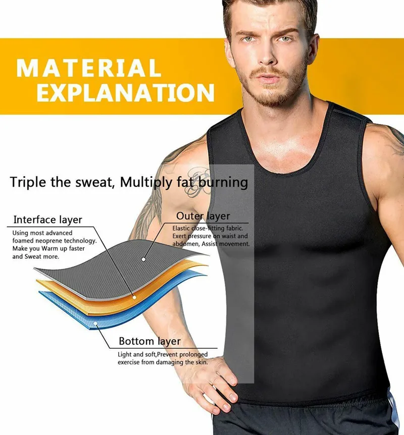 Body Building Shaping Men Polyurethane Dry Quick Tank Top Double Face Fitness Gym Vest