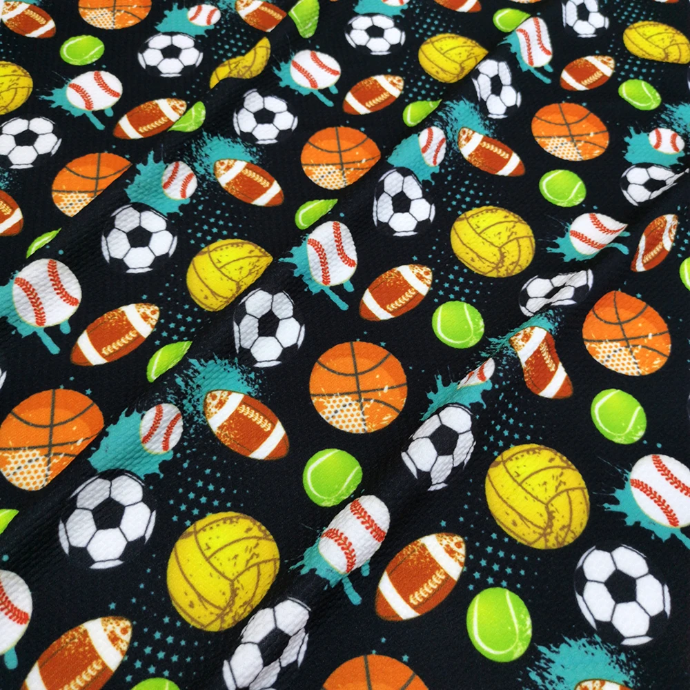 
No MOQ US Popular Wholesale And Custom Printing 4 Way Stretch Textured Liverpool Bullet Fabric By Yard For Head Wrap Hair Bows 