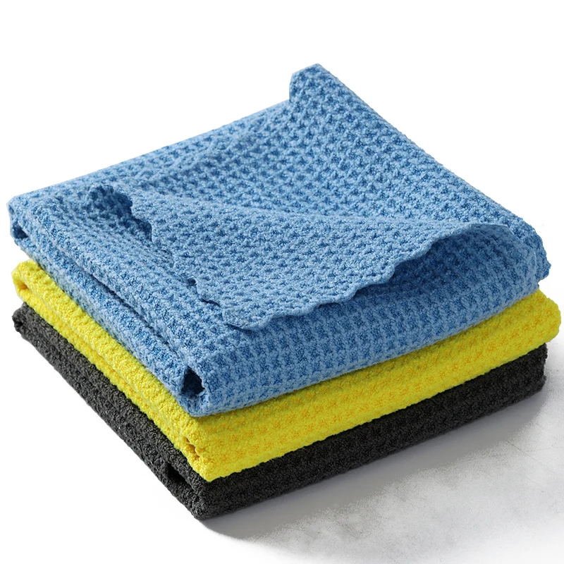wholesale Korean Microfiber Cleaning Cloth Waffle Weave Detailing Car Care Product Washing and Cleaning Towels for Car