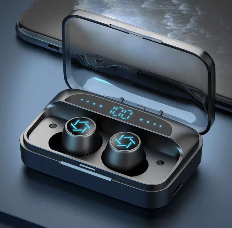 free shipping wholesale price s15 led lighting star bright unicorn earphones for kids wireless black color blue light earphone