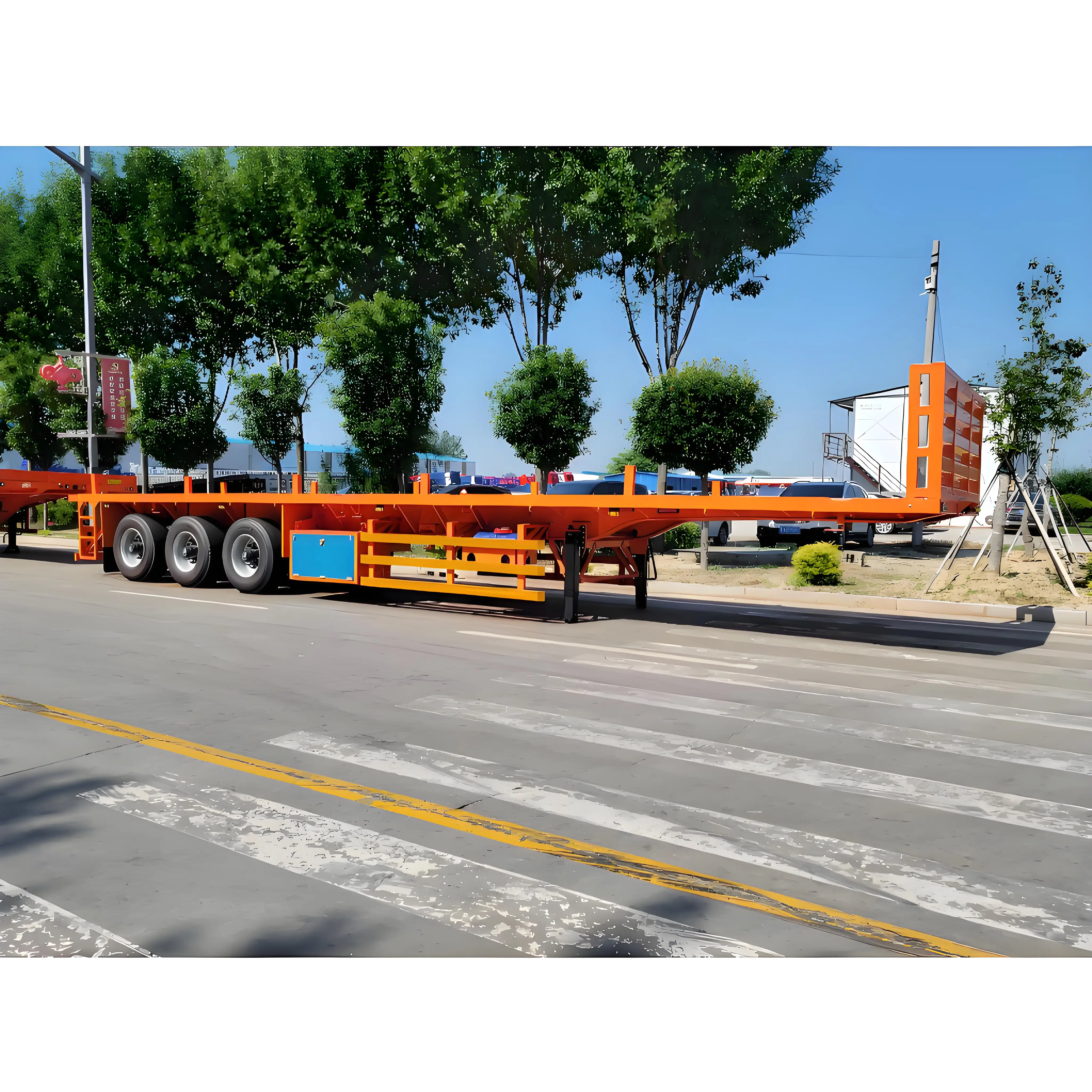 13 6 м 3 Оси FUWA BPW 45-футовый полуприцеп с плоской кроватью для Саудовской Аравии