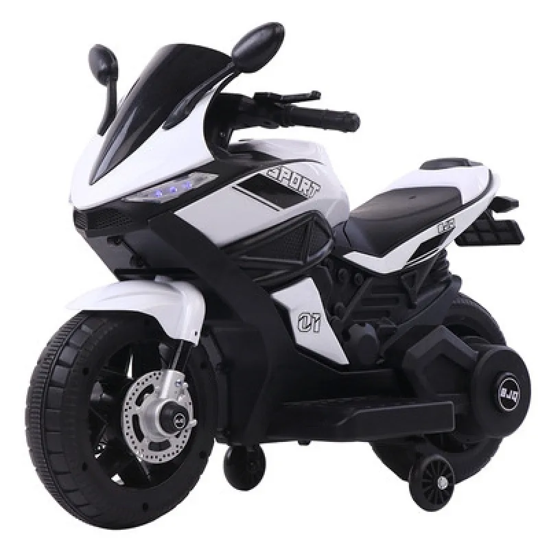 QS High Quality Kids Electric Motorcycle Outdoor Playing Ride Car Toy Music Light 3 Wheels 6V Battery Tricycle Motorbike Plastic