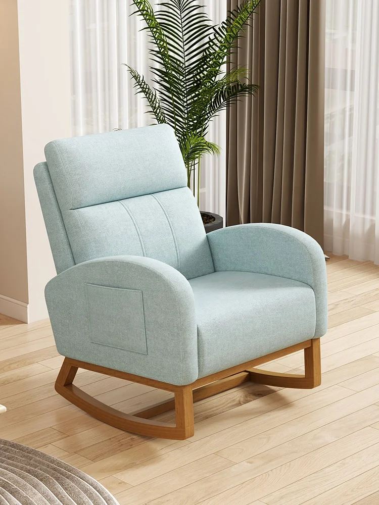 Modern hot selling solid wood furniture living room sofa  rocking chair leisure chair