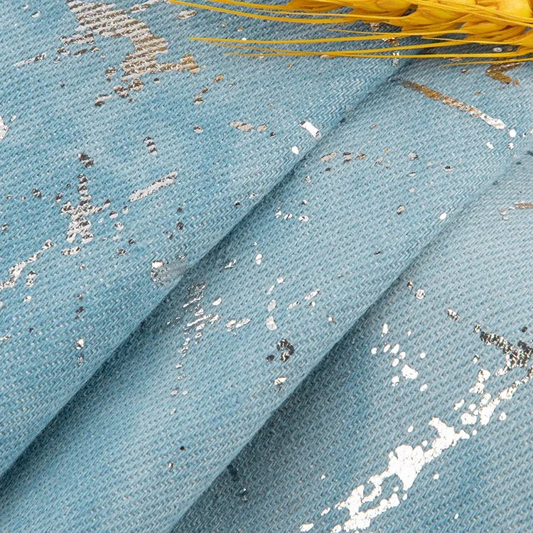 Hot Selling New Design Tie Dye Silver-Coated Durable No Wash Fashion Denim Fabric for Jackets Dresses Pants Shirts Eco-Friendly