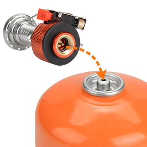 Single Burner Lightweight Portable Butane Gas Stove Durable Metallic Mini Camping Gas Stove Tourists Manual Application