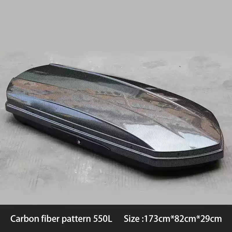 High quality carbon fiber grain 550L 750L  car roof luggage Large capacity for sedan pickup off-road vehicles