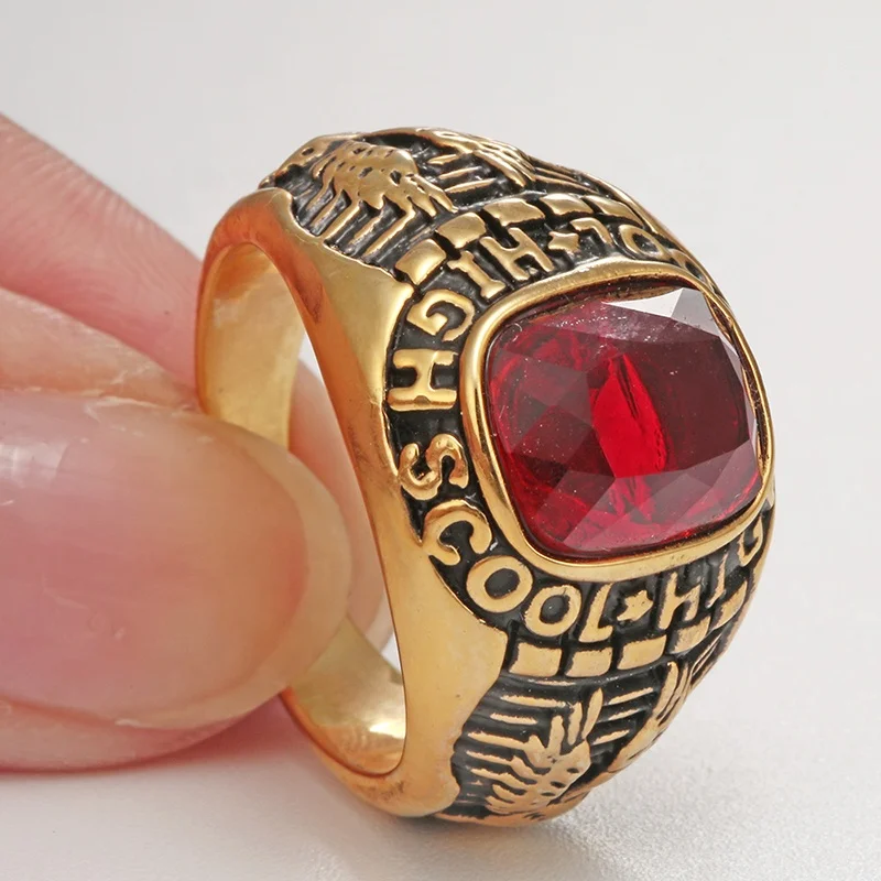 Solid Gold Class Graduation Ring