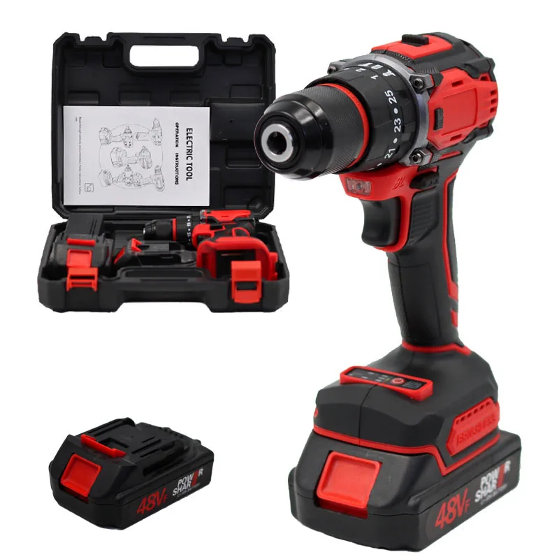 LARIX 48V Three Function Impact Drill Cordless Handheld Electric Drill Electric Screwdriver wireless Drill