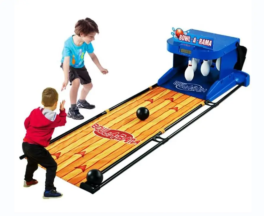 Children Parent-child Interactive Sport Game Bowling Toys Kit Electric Scoring Bowling Toys Equipped with Auto rollback Function
