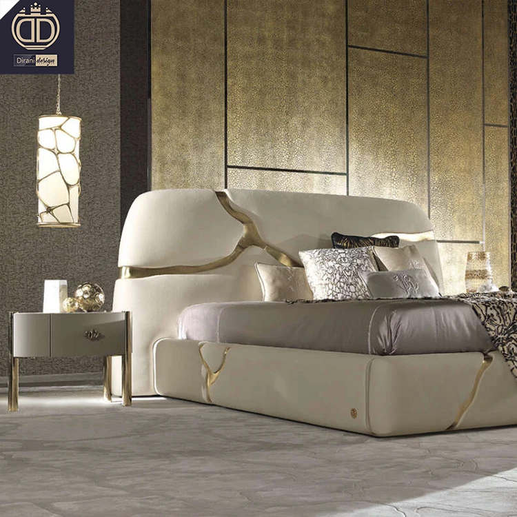 Irregular unique design 3 legs modern lux night stand designer Italian luxury bed room furniture night stand