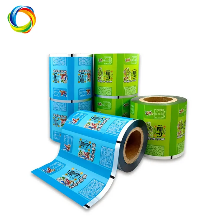 Custom Printing Food Automatic Packaging Roll Film Aluminized Composite Sealing Film Aluminum Foil Packaging Roll Film
