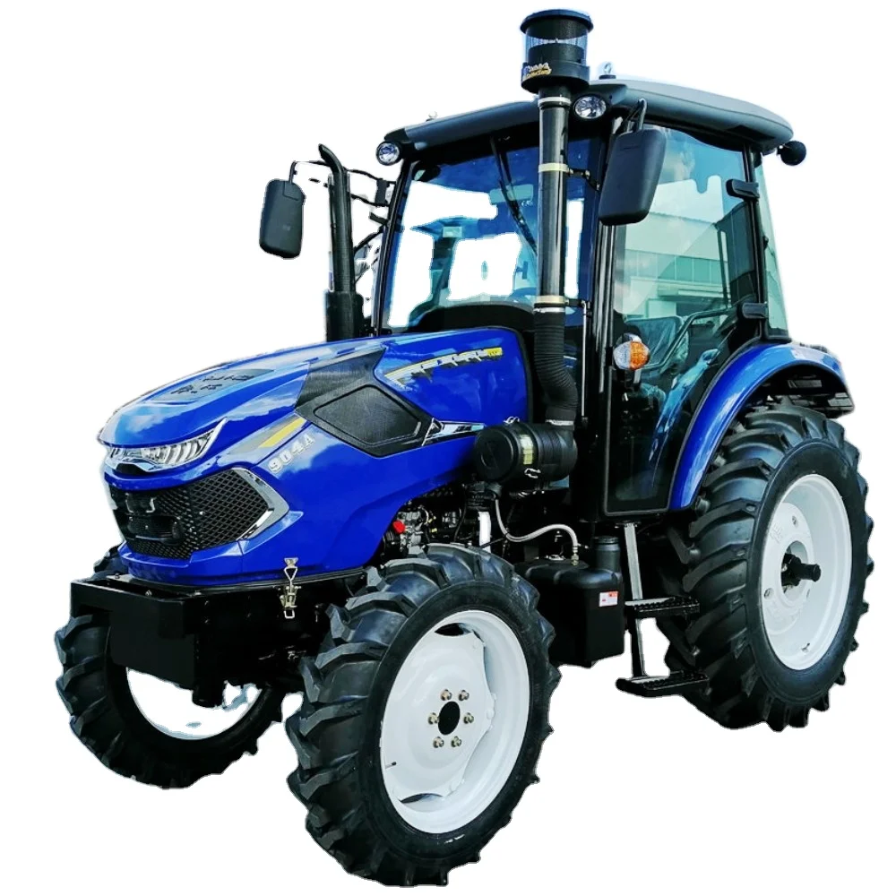 Тяжелый высокопрочный сельскохозяйственный трактор 70HP 80HP 90HP 4X4WD с фронтальным погрузчиком экскаватором от