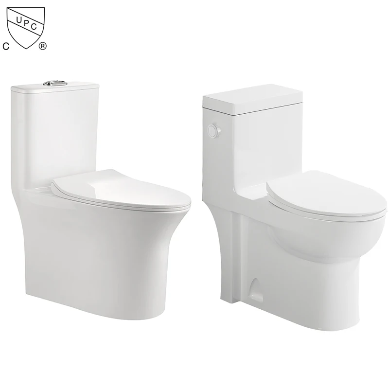 China Sanitary Ware Manufacturer One Piece S-Trap Toilet Bathroom Siphon Flushing  Cupc Wc Toilet