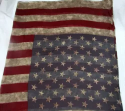 RTS Stock women poly voile scarves polyester custom american flag print scarf