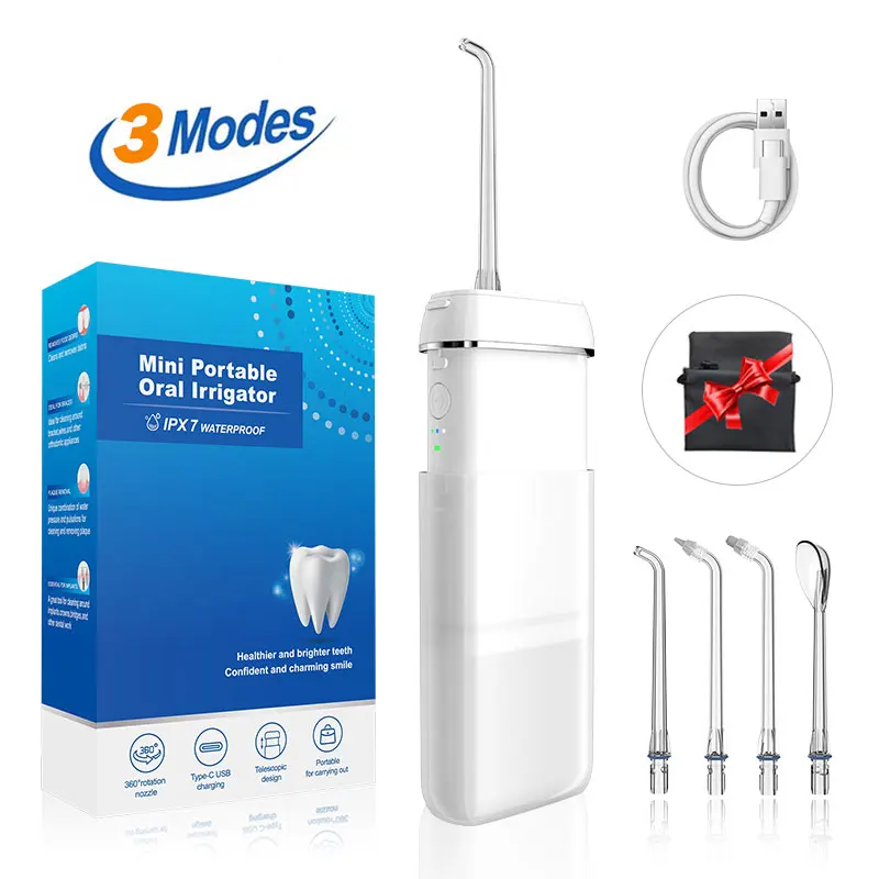 Health Portable Dental Care  Oral Irrigator  for Teeth  Adjustable Water Tank Mini Cordless Water Flosser