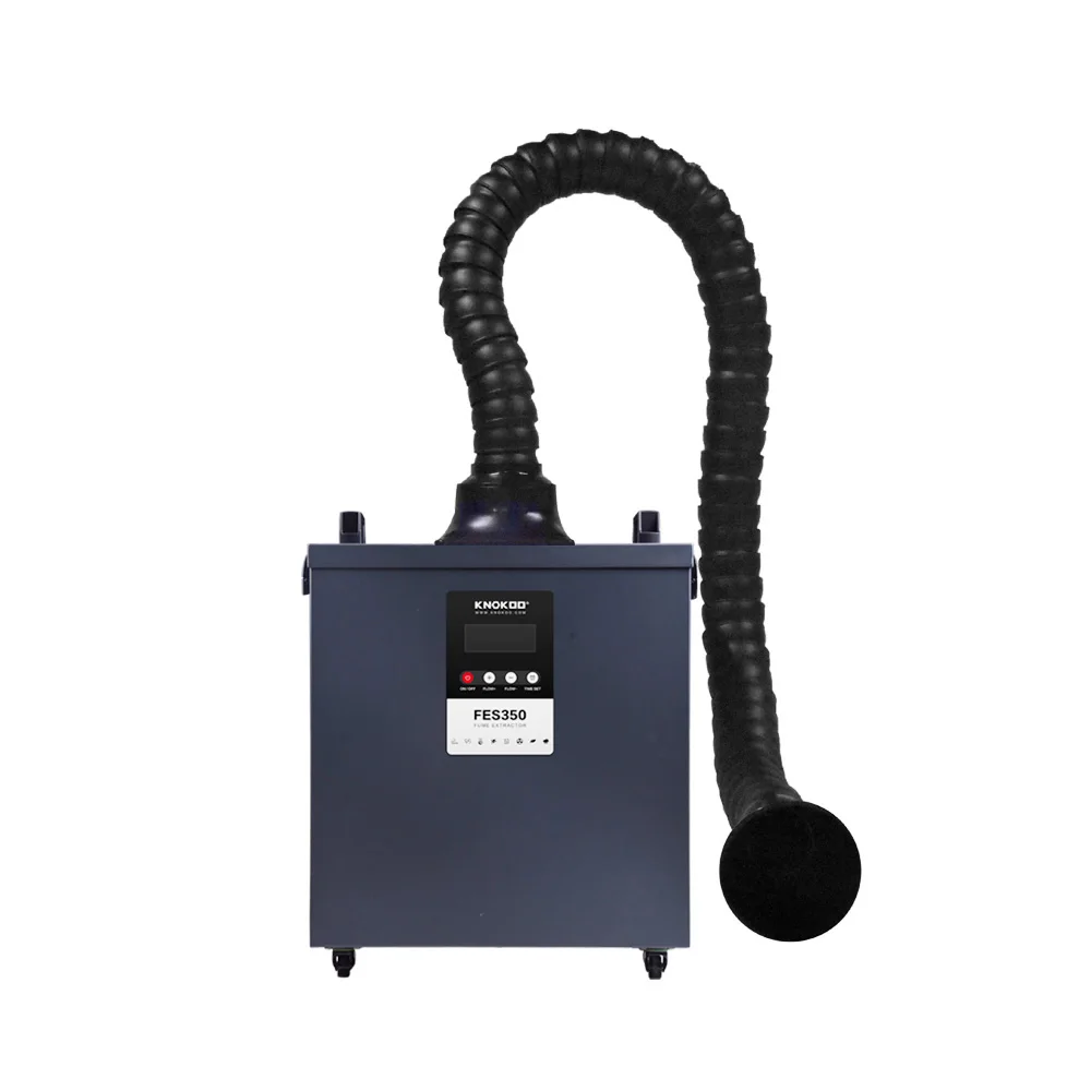 KNOKOO Laser Solder Fume Extractor FES350 Smoke Absober Air Purifier with Remote Control for Laser Marking and ESD Soldering