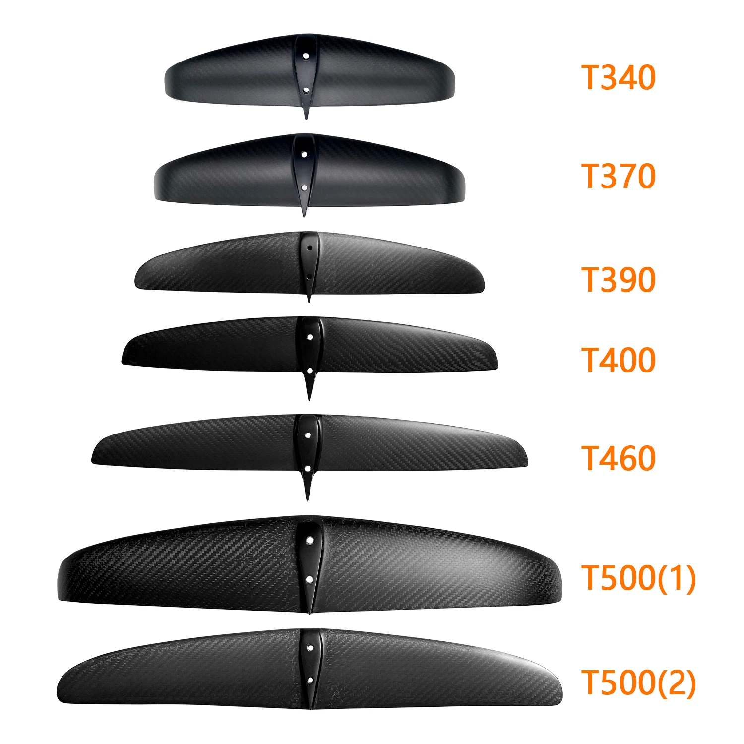Ultra-Light Carbon Hydrofoil Fittings Customizable Surfboard Accessories Variety Sizes Universal Rear Ocean Waters Hydrofoil