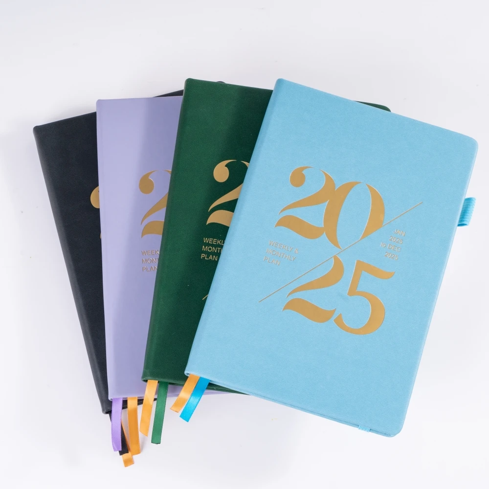 A5 2025 planner with gift box hardcover notebook luxury journal china factory high quality planner