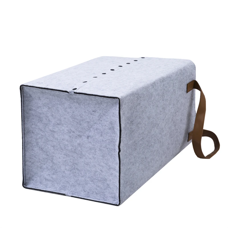 Portable Collapsible Hamper Dirty Clothes Toys Laundry Basket Wool Felt for Laundry Storage Use