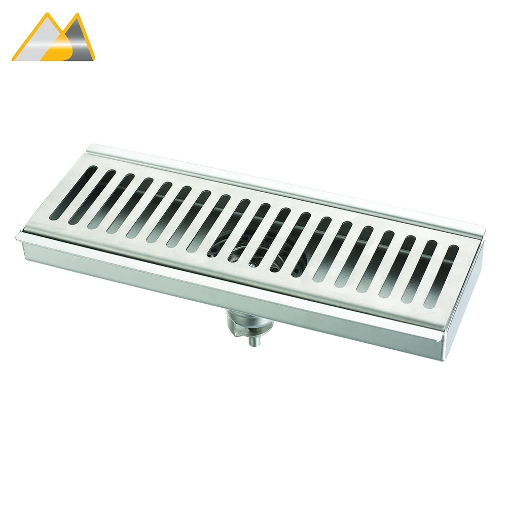 
Audemar 2MM Thick 300mm Length Stainless Steel Rectangular Floor Drain For Wet Areas 