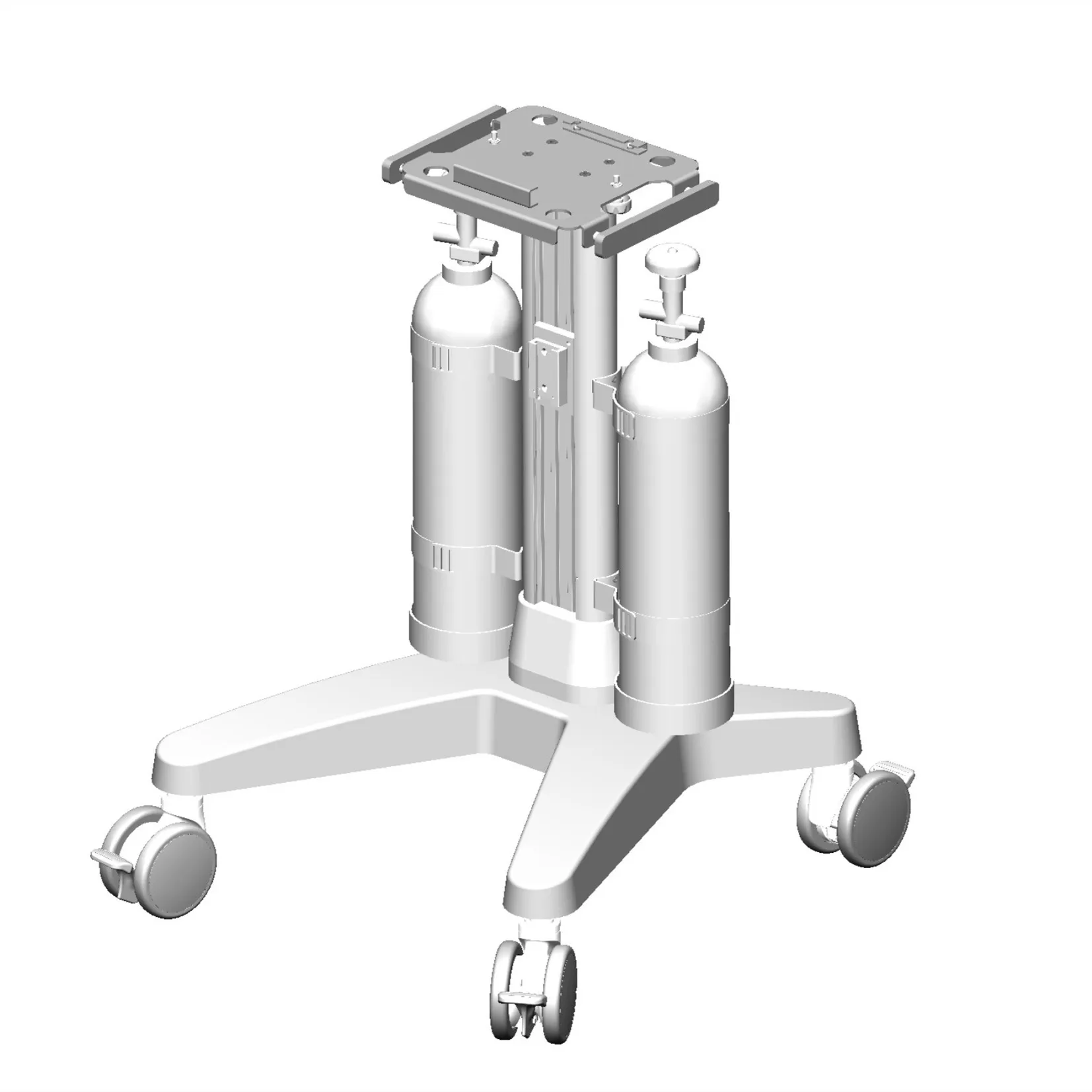 medical stand with wheels and storage for hospital FC-42430-AN