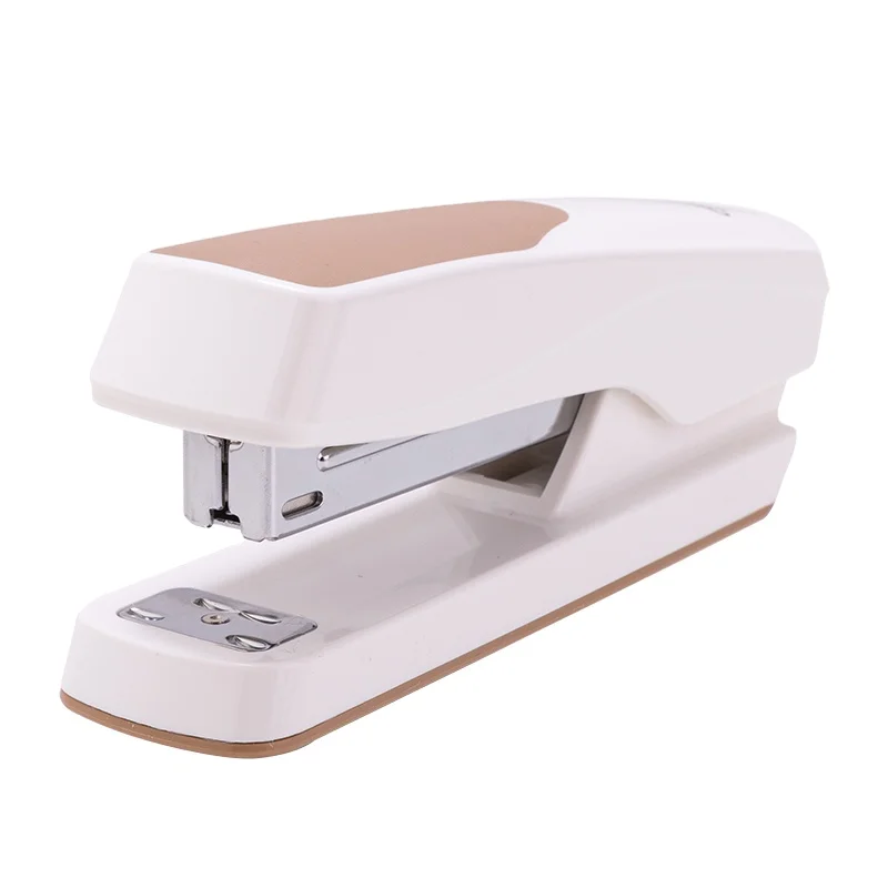 Deli 0427 white desktop business office stapler multifunctional metal stapler for students study 72pcs Per Carton Set