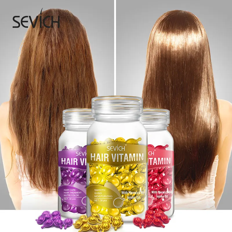 Private Label  Repair Hair Loss Serum Growth Hair Growth Vitamin Hair Capsule Oil For Salon